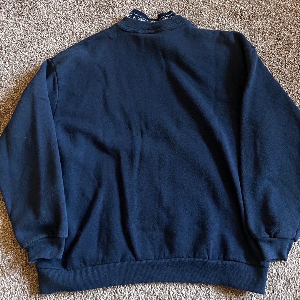 Navy Blue Festive Sweatshirt - Picture 6 of 6